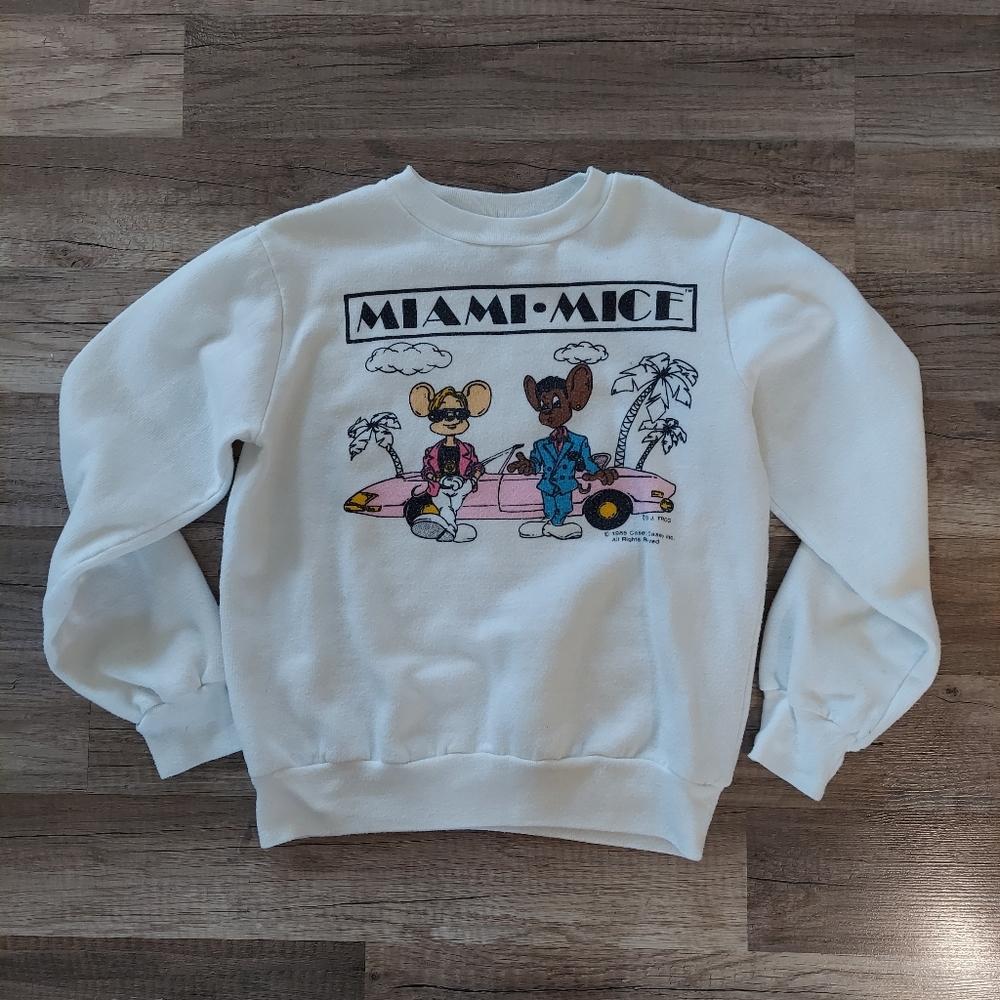 Vintage 80s Kids Miami Mice Crewneck Sweatshirt